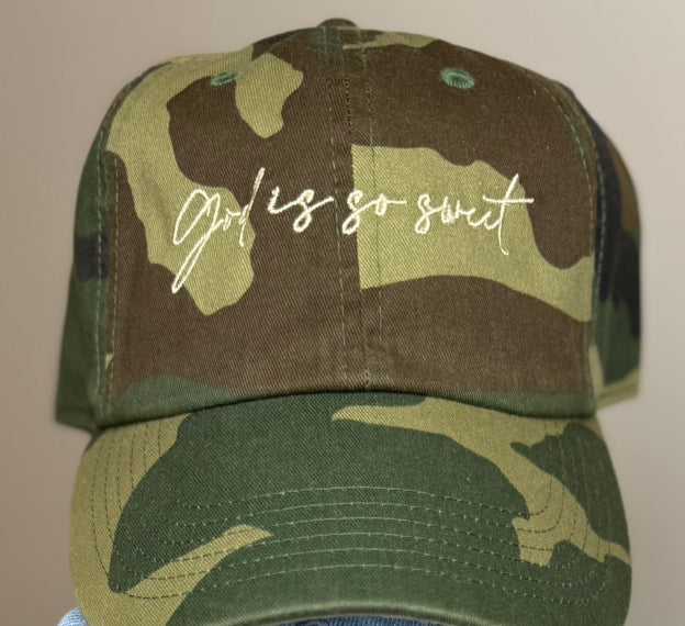God Is So Sweet Camo Dad Hat